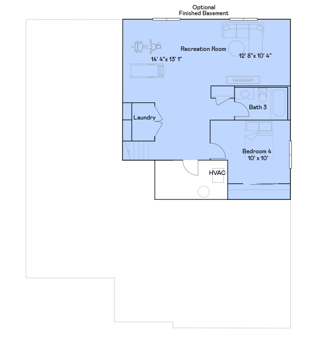 Courtland main level floorplan