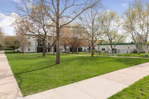 Ramsey Square - lovely green spaces with accessible walking paths throughout.