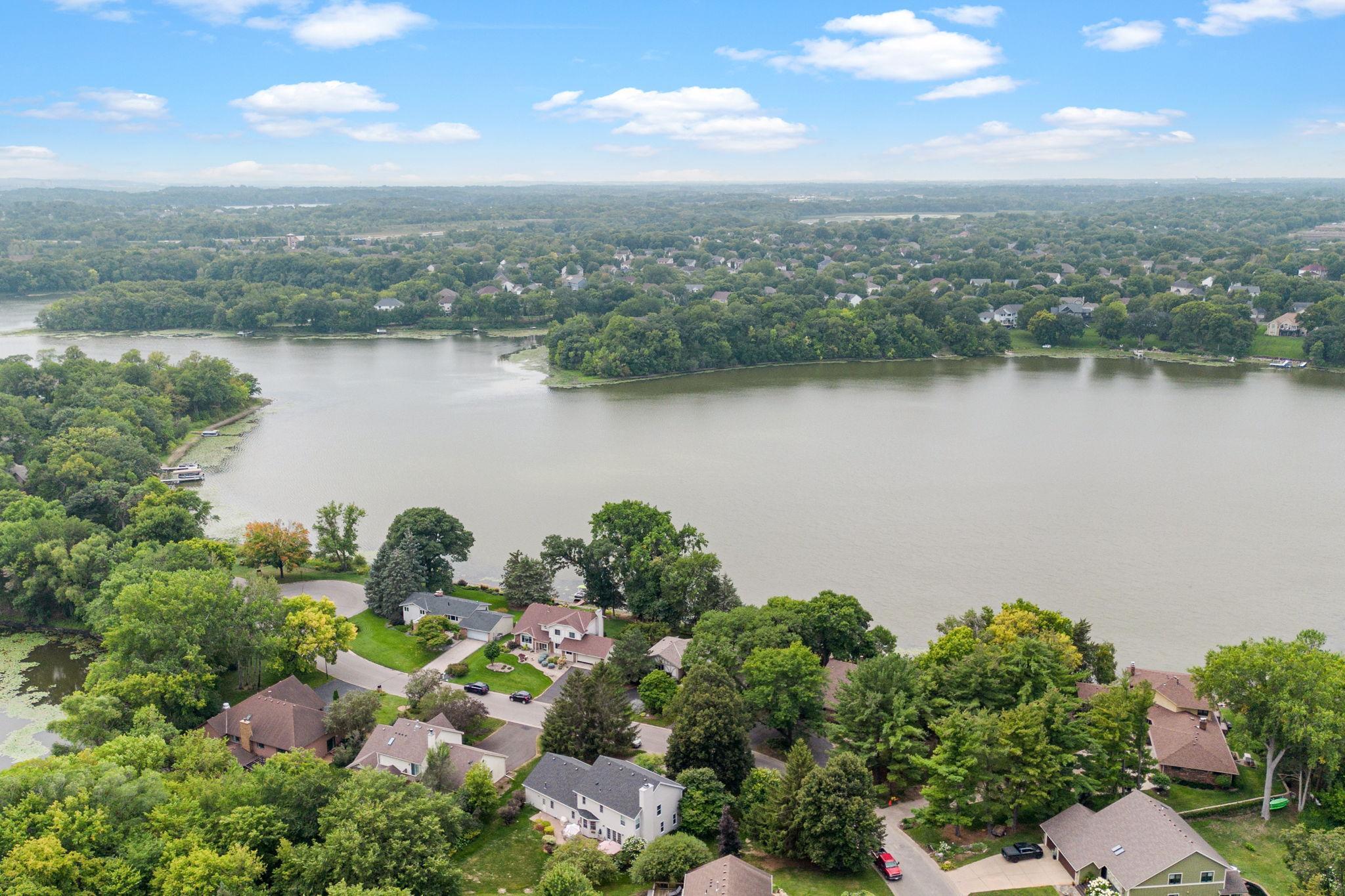 Aerial View of the Mitchell Lake Shoreline