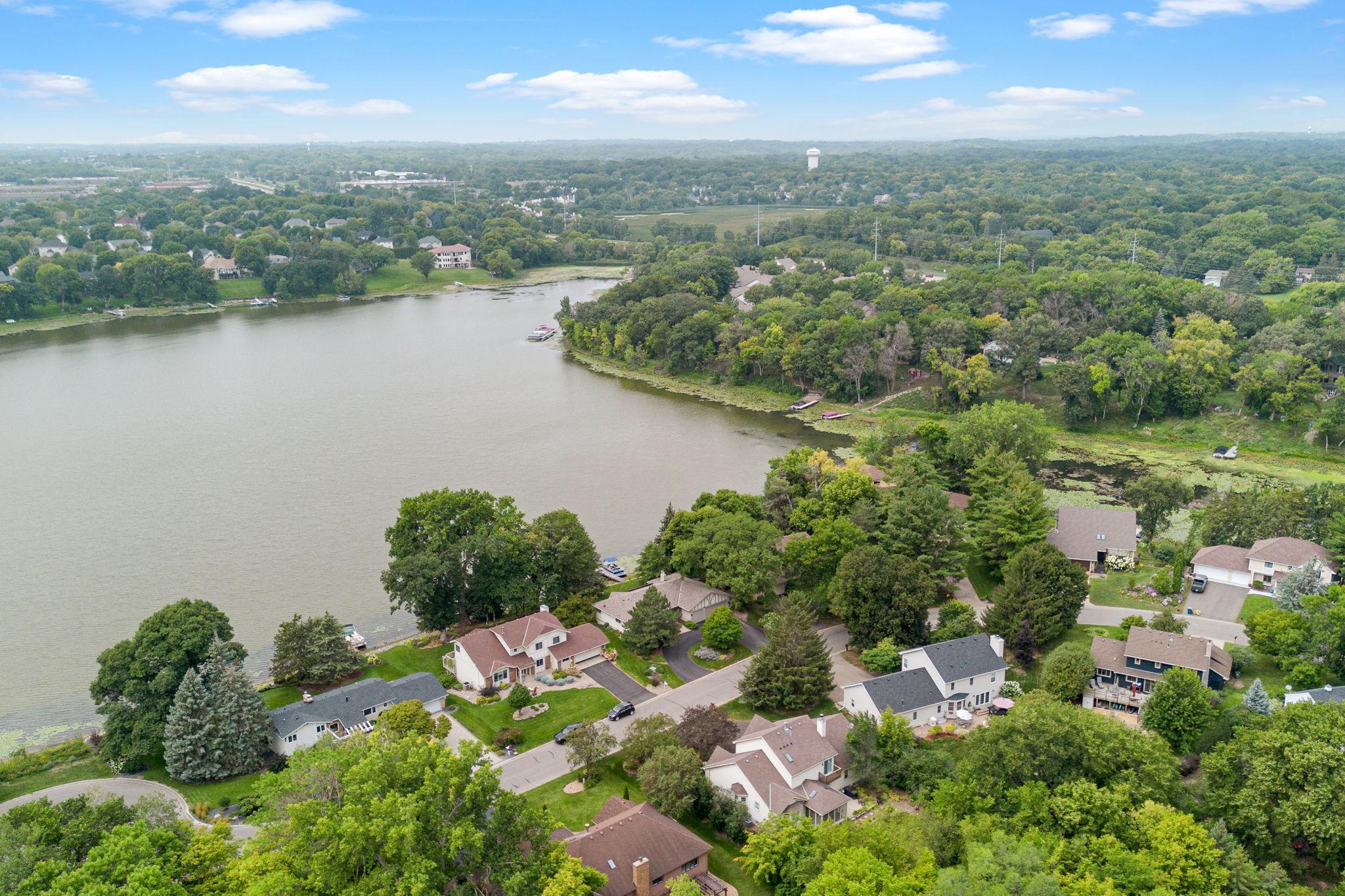 Aerial View of the Mitchell Lake Shoreline