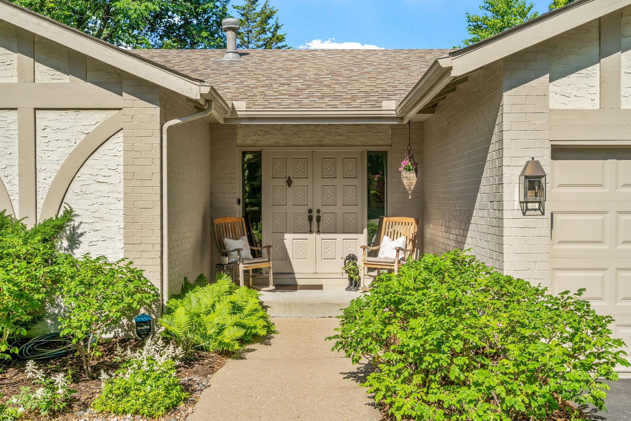 Inviting Front Entry with Thoughtful Landscaping