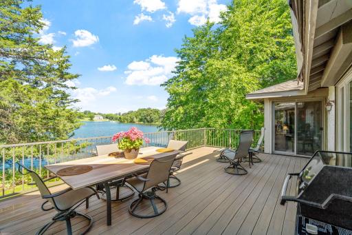 Expansive Lakeside Deck Overlooking Mitchell Lake