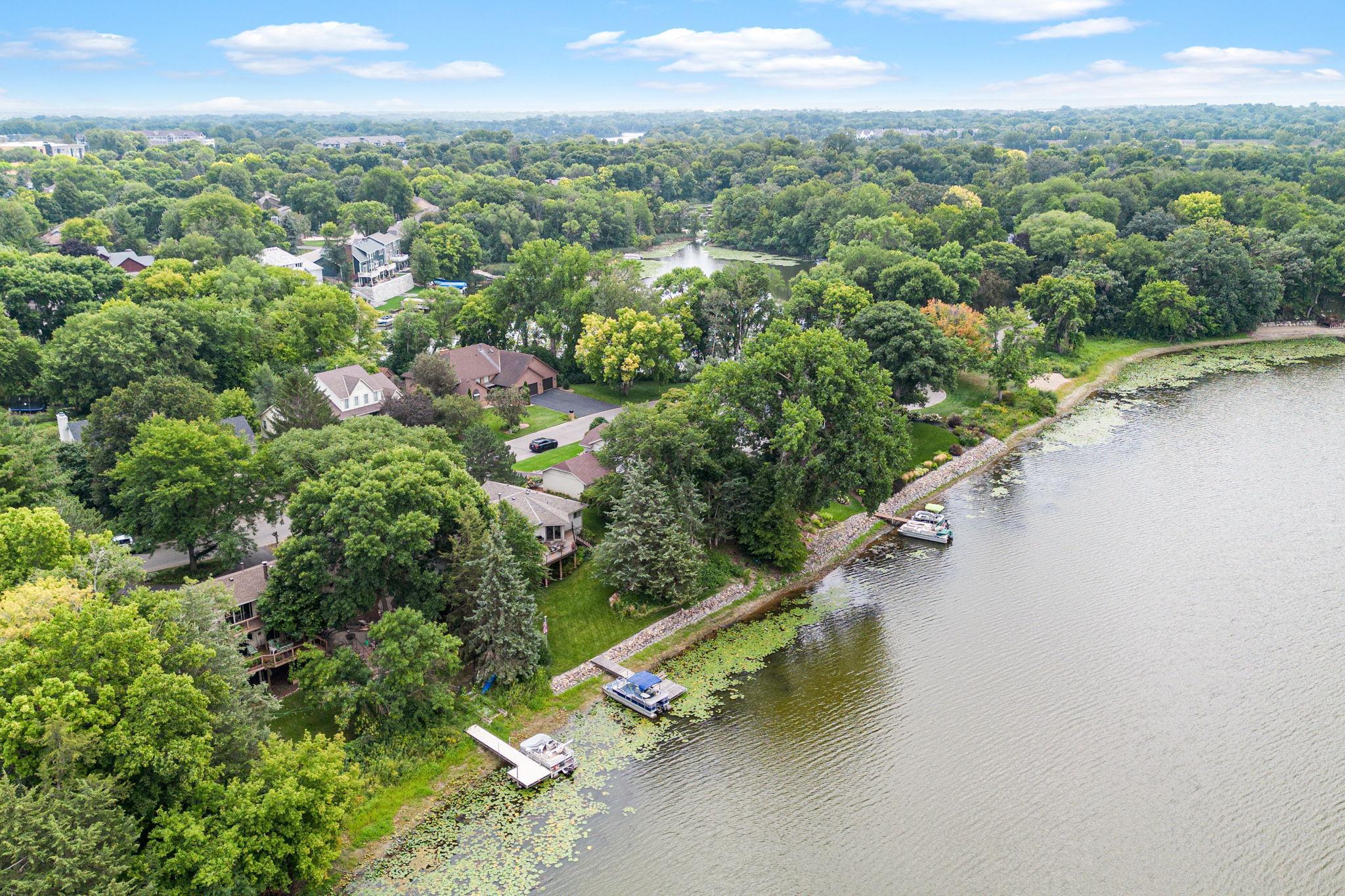 Aerial View of the Mitchell Lake Shoreline