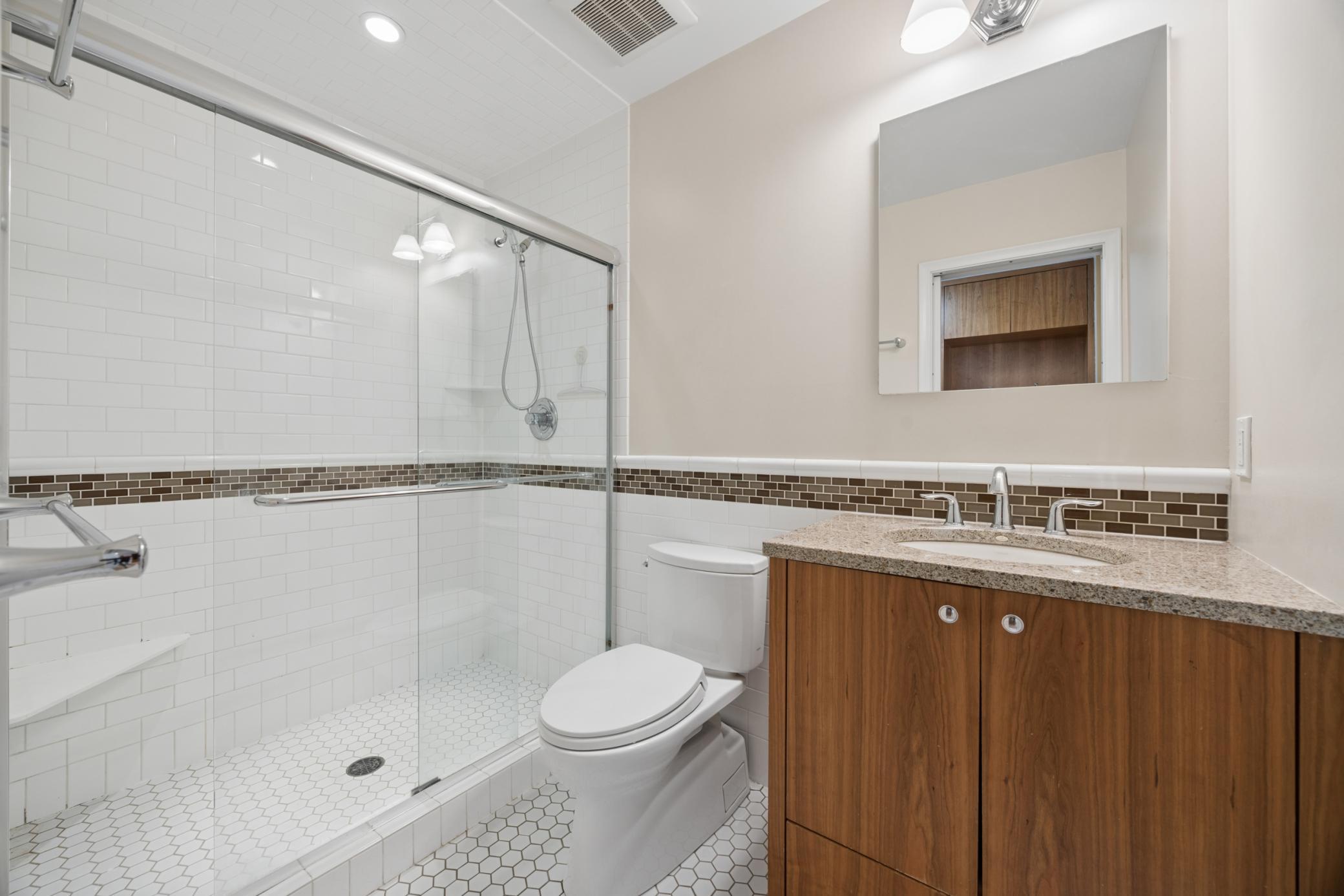 3/4 bathroom on main level