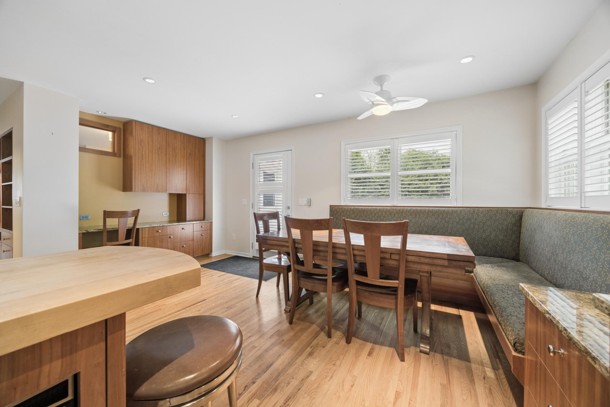 Corner seating arrangement is included in the sale