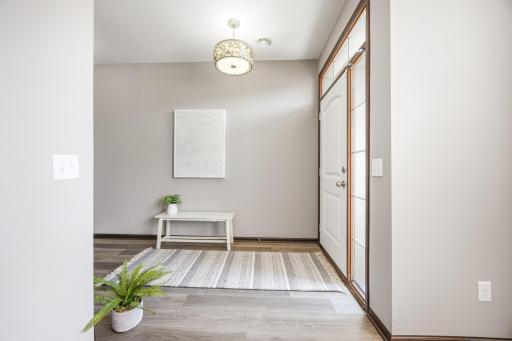 Bright and welcoming entryway.