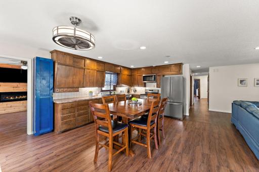 Newer stainless steel appliance & ample counter space & storage.