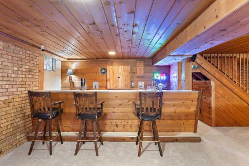The Lower Level also features an amazing old school 1950's bar area.