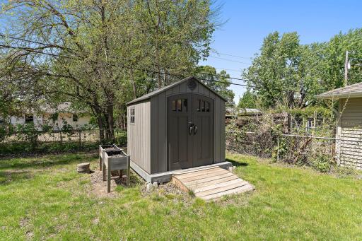 Store your lawn mower & gardeniing items in the shed.