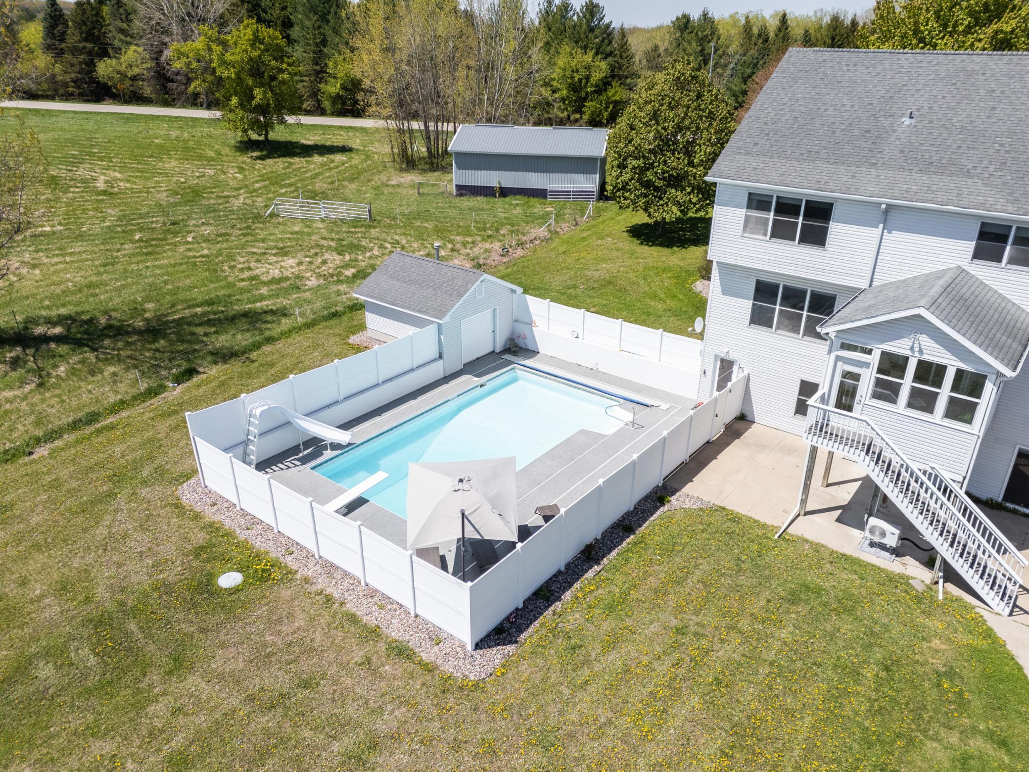 Aerial of pool