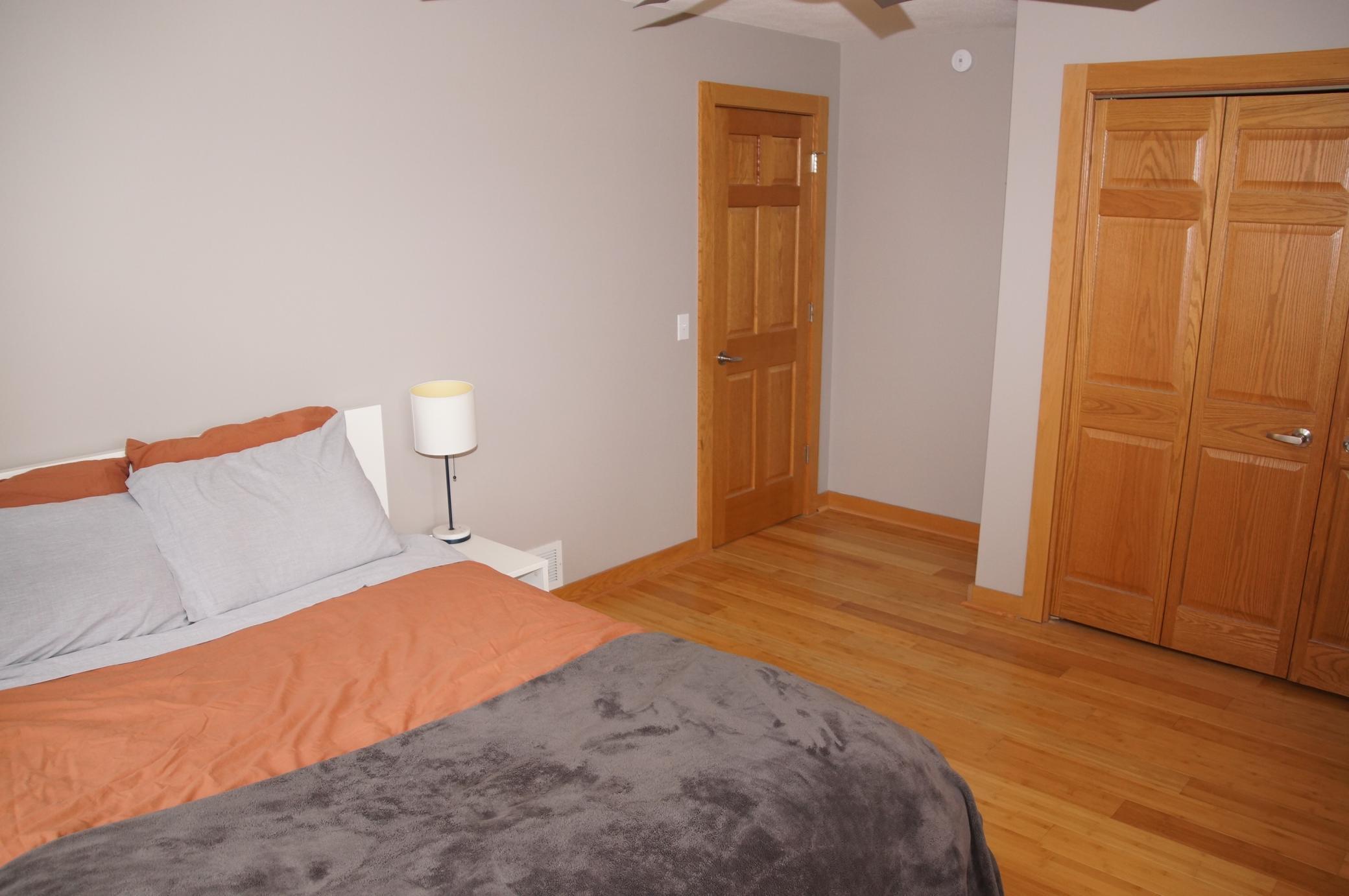 Good size 2nd Bedroom with Six Panel Doors! Bamboo Floors, Newer Windows and Ceiling Fan!