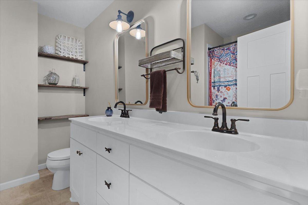 Lower Level Bathroom Double Sink