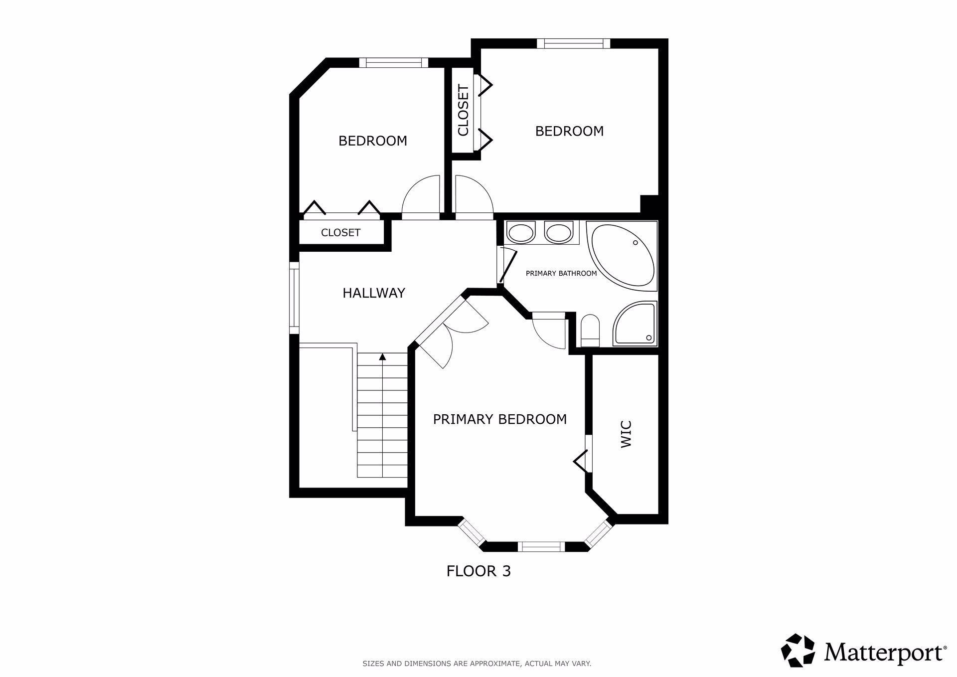 Upper level floorplan