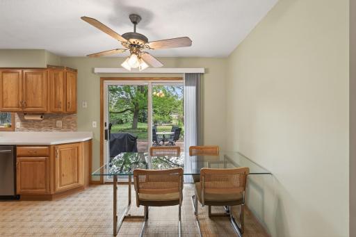Enjoy breakfast and dinner looking out to your private backyard
