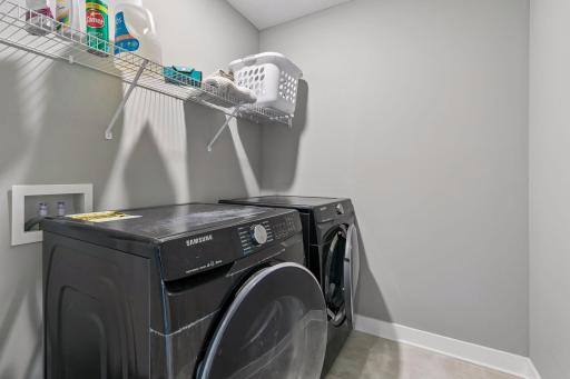 Laundry room is on the upper level for your convenience. Great space.