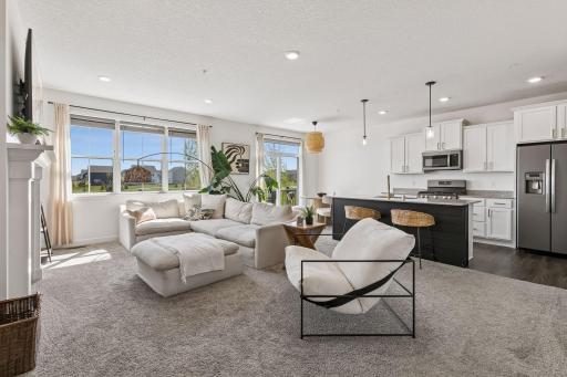 Open concept on the main level upon entry. Beautiful natural lighting.