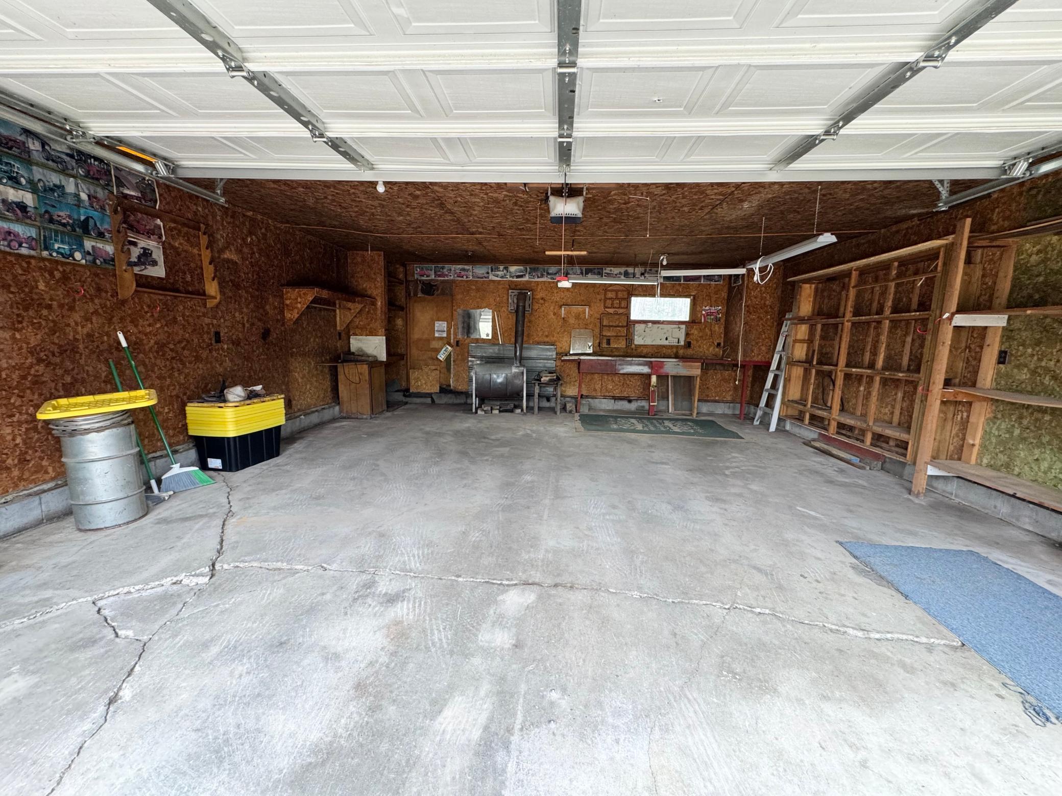 Wood Stove in Garage