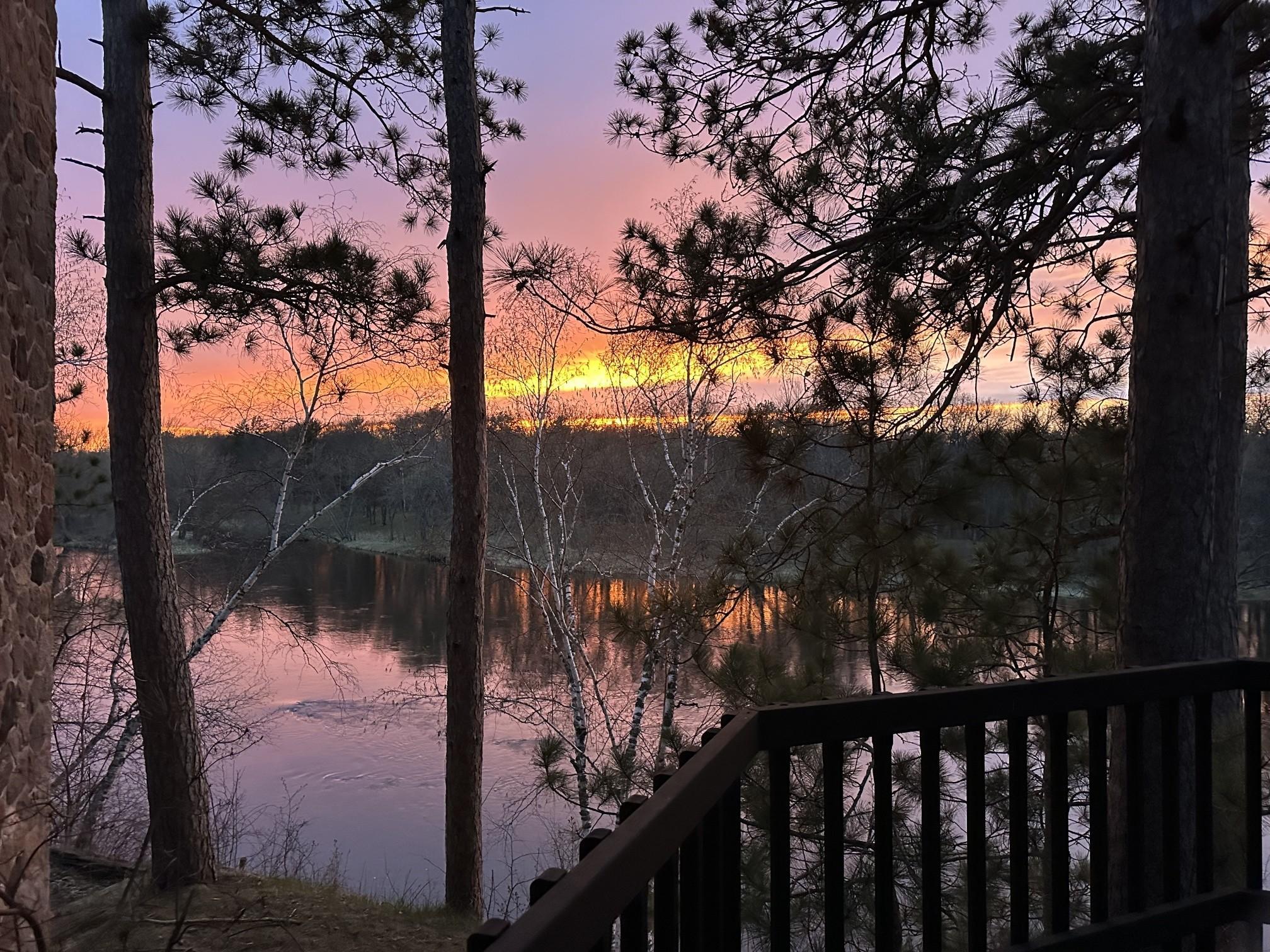 Gorgeous sunset views from the deck!