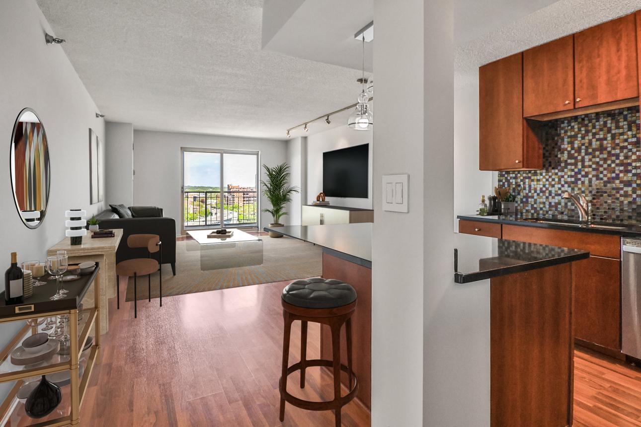 AI Staged living room