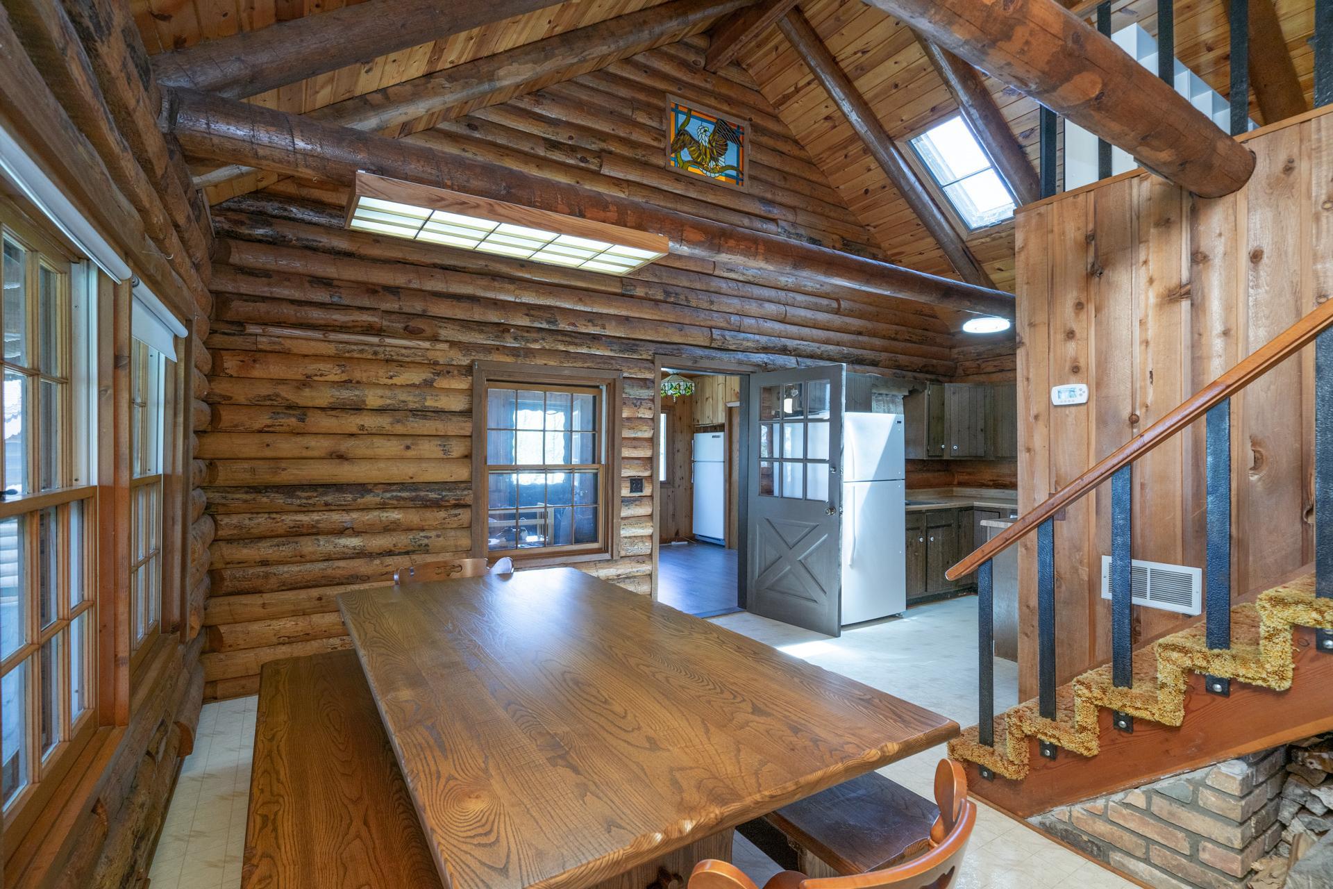 Log Built Cabin with stunning A Frame