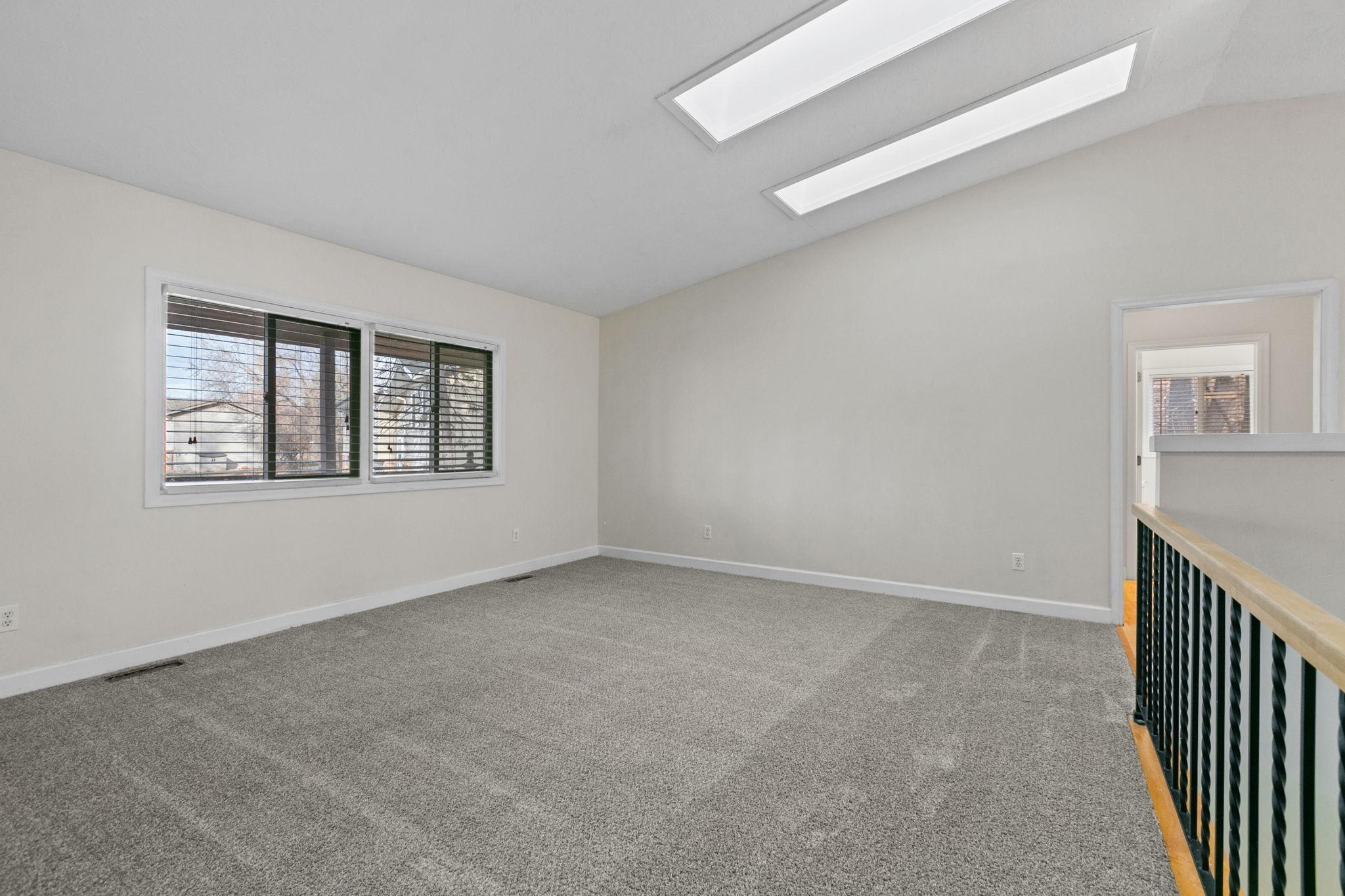 Tons of natural light with two skylights!