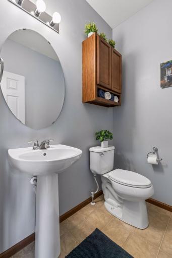 The main floor has a convenient powder room.