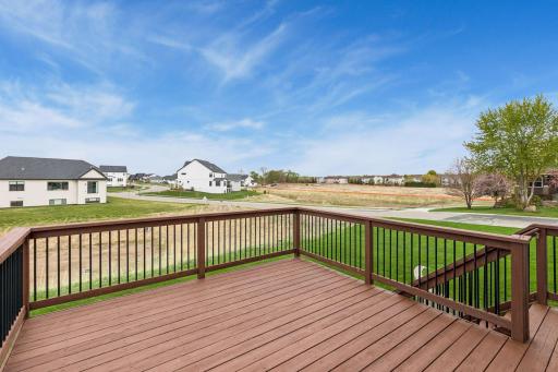 The freshly finished deck is ready for your furniture and grill!