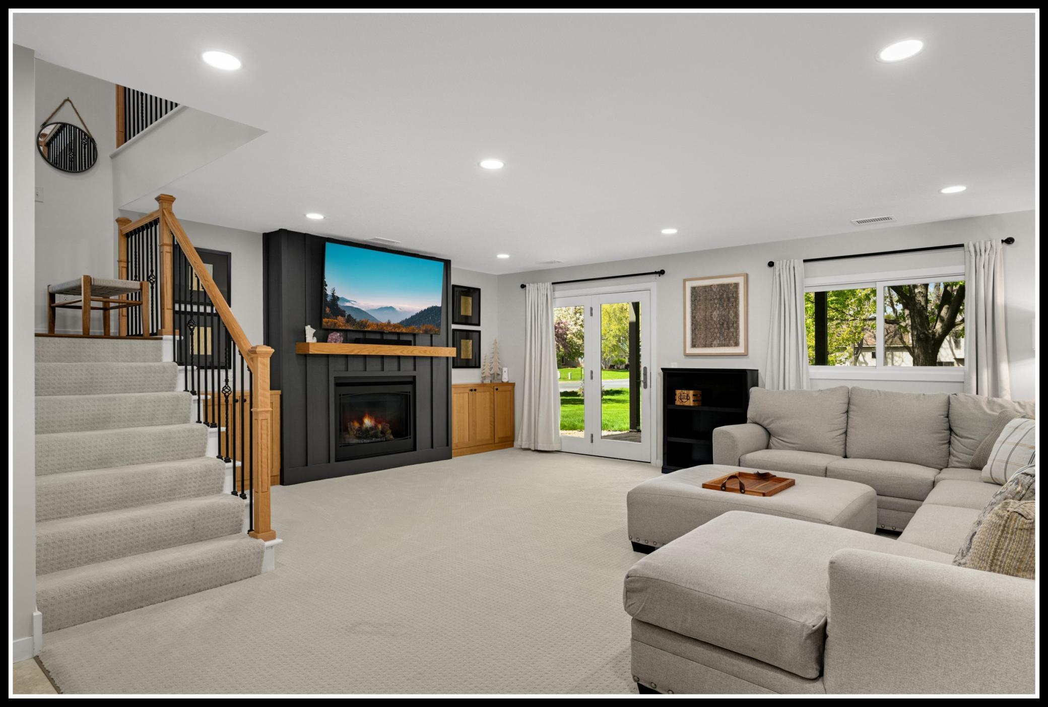 Walk-out lower level with plenty of space for relaxing and entertaining