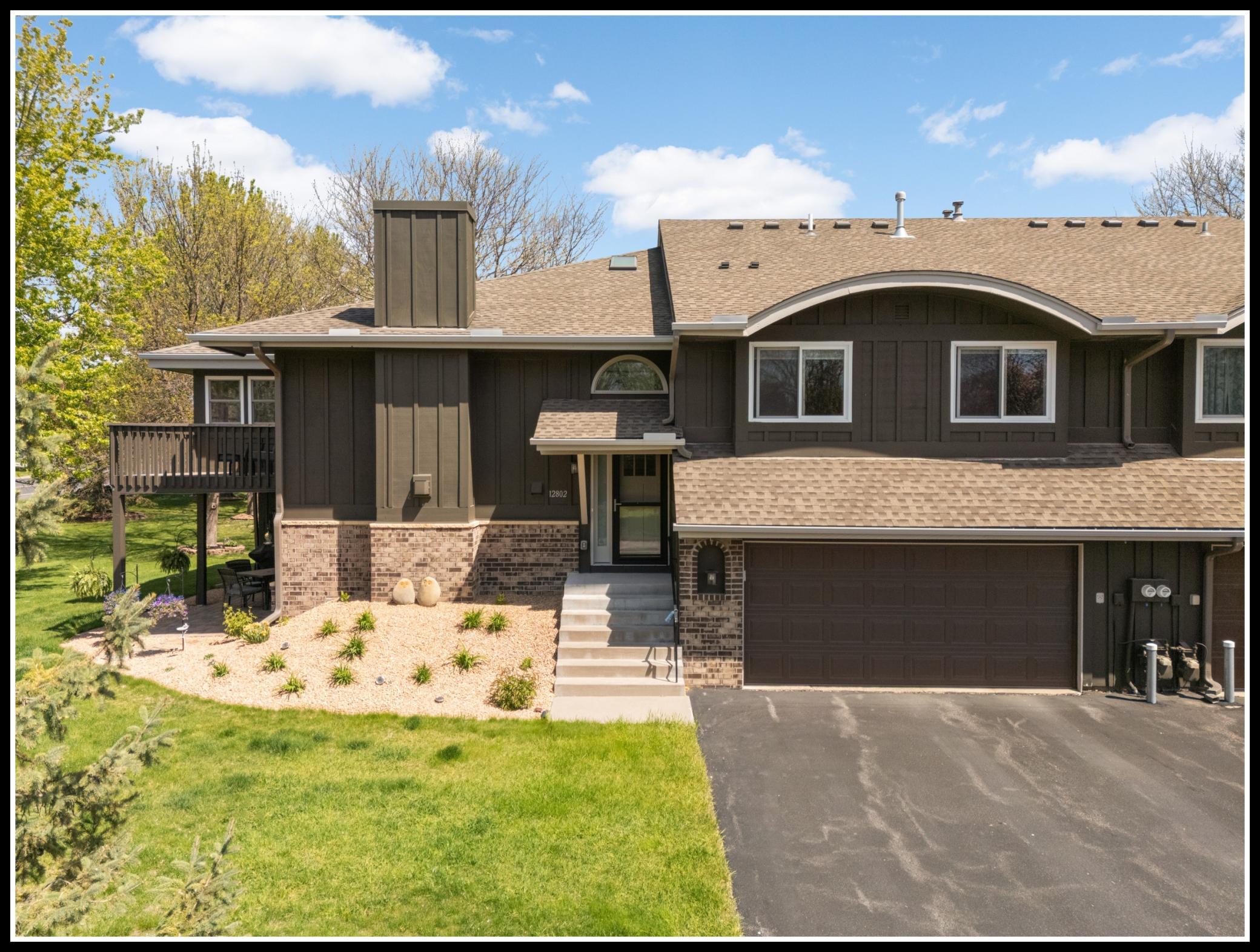 Corner unit townhouse with two-car garage