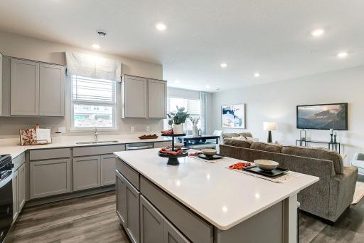 Need more space? There is plenty of room for a larger dining table or additional family room space. *Model home, colors and finishes will vary.