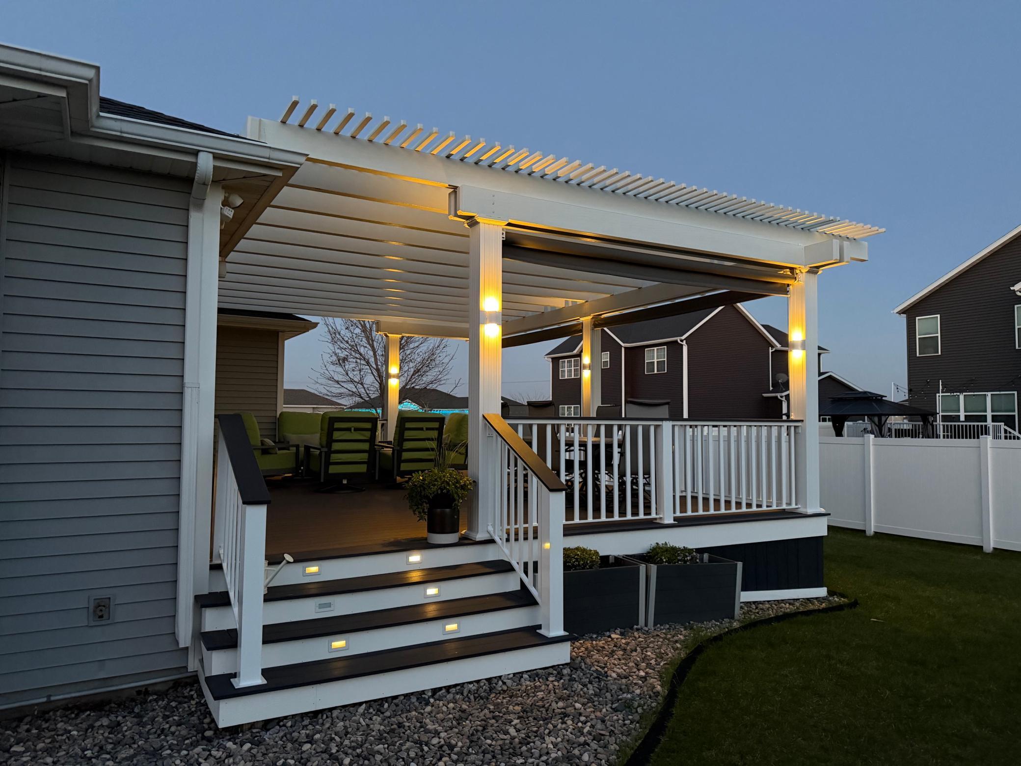 Twilight pergola