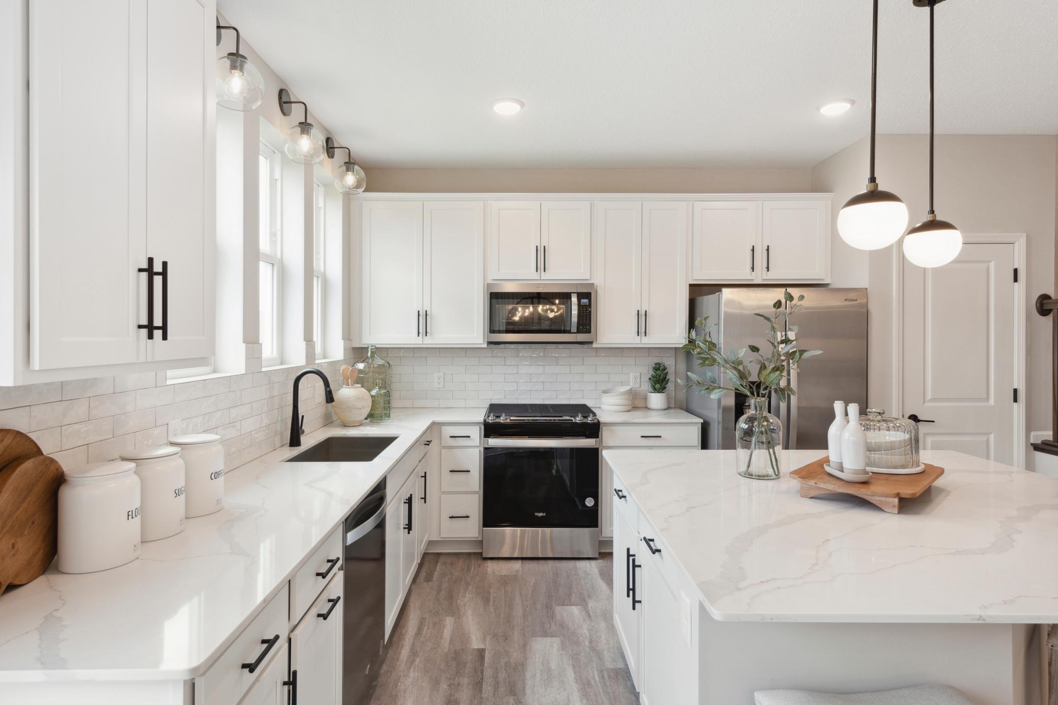 Gas range comes in every home! Photo of model home.