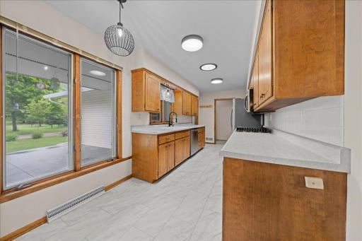 Thoughtful kitchen layout with ample counter space and tons of storage