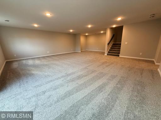 Huge Family room with bumped out flex space perfect for a future wet bar - lower level