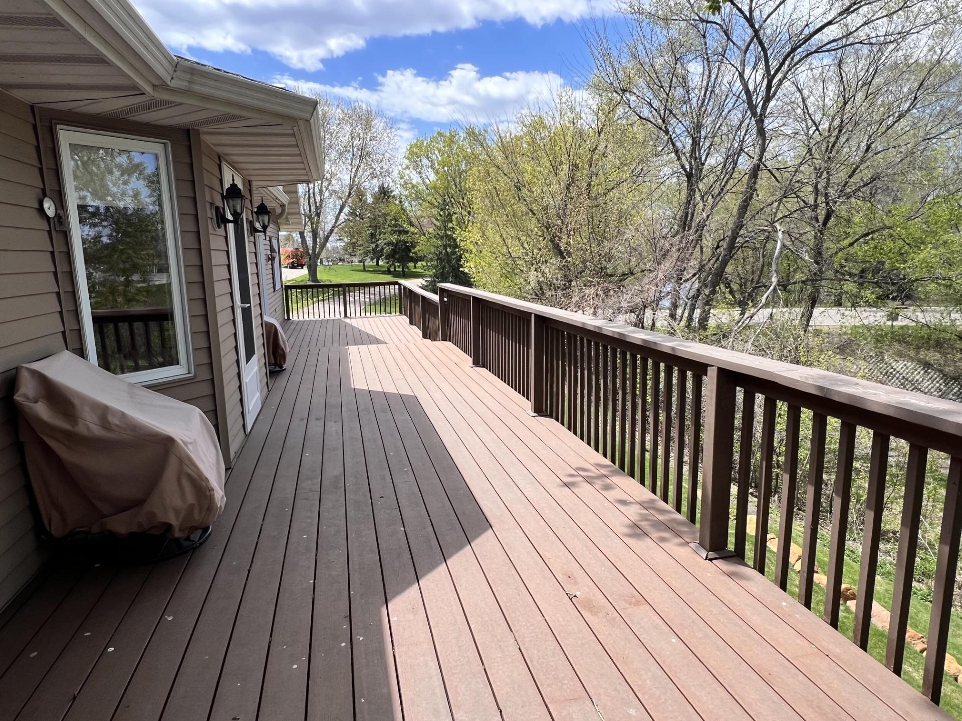 Deck across the back of the house