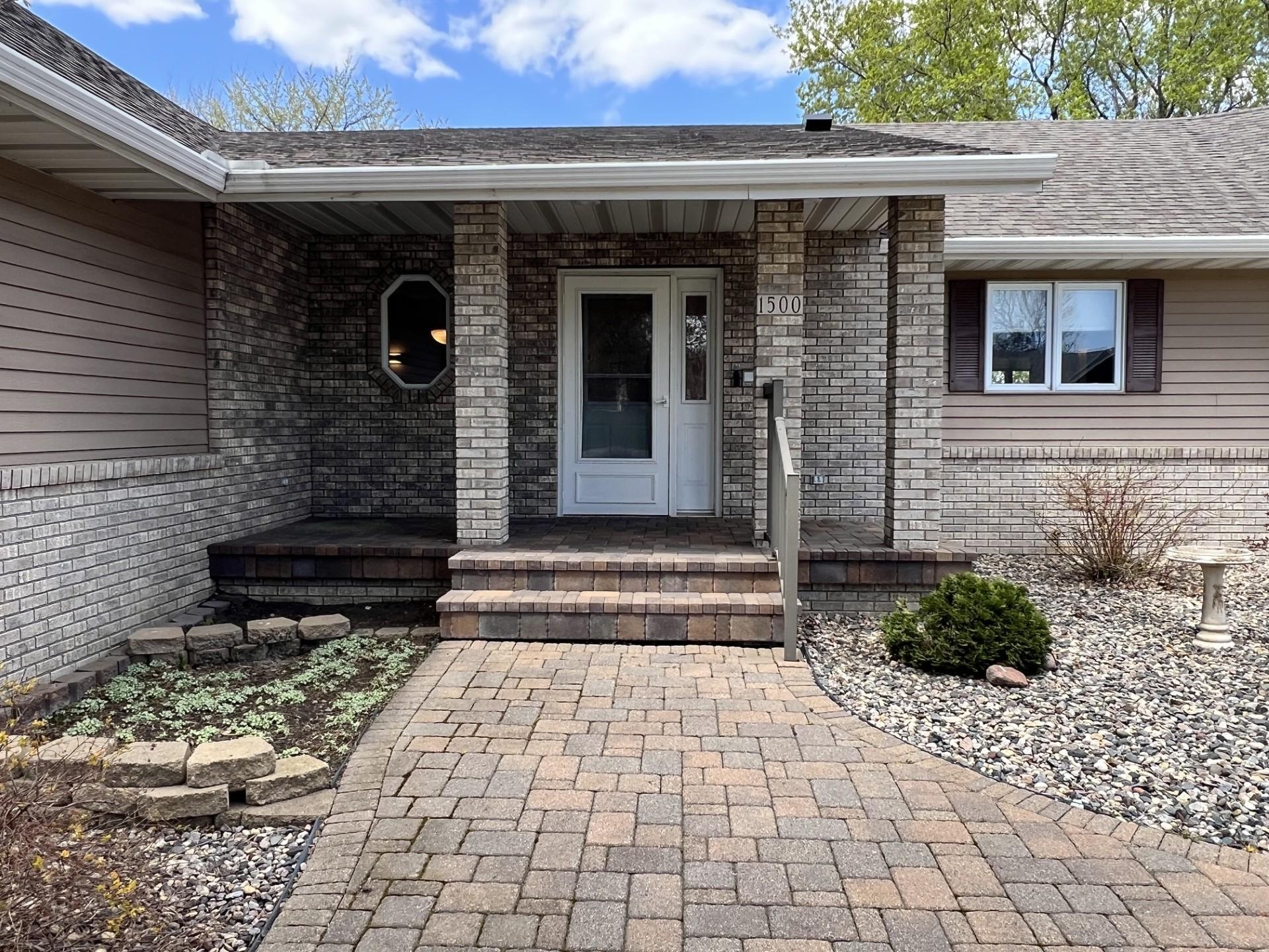Front entry with pavers