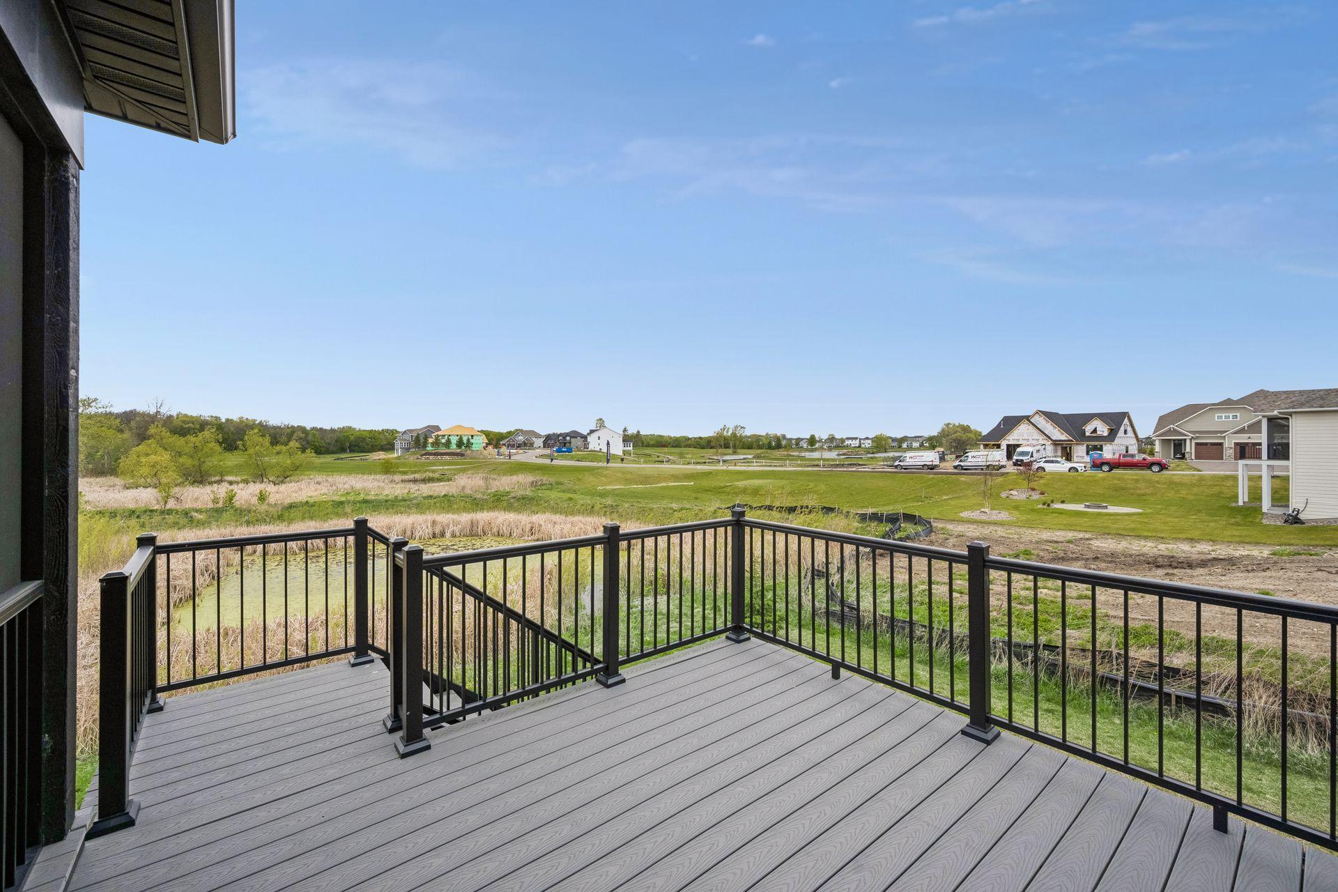12x11 Maintenance free deck adjacent to the screened porch