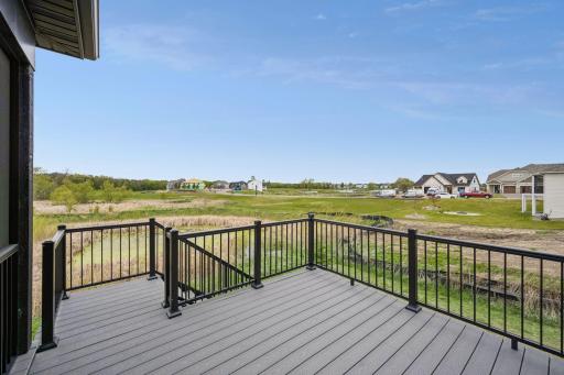 12x11 Maintenance free deck adjacent to the screened porch