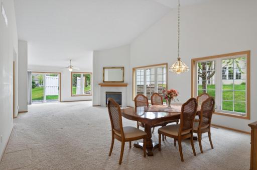 Generous space in the dining area, great for hosting dinners