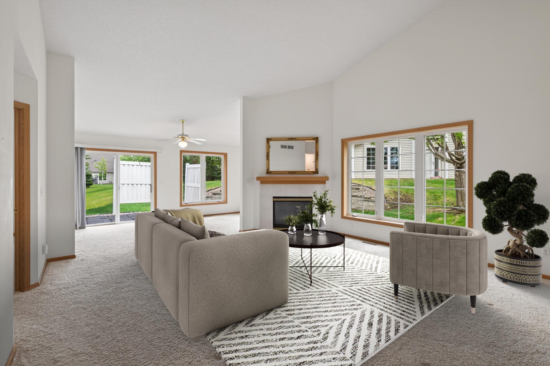 Living room - virtual staging