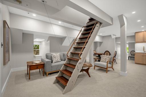 Push a button and the stairs come down.