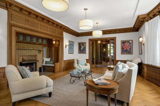 This iconic home masterfully blends historic grandeur with sophisticated modern living.