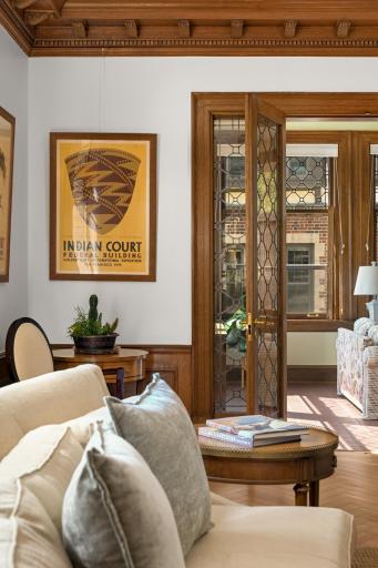 Refurbished leaded doors.