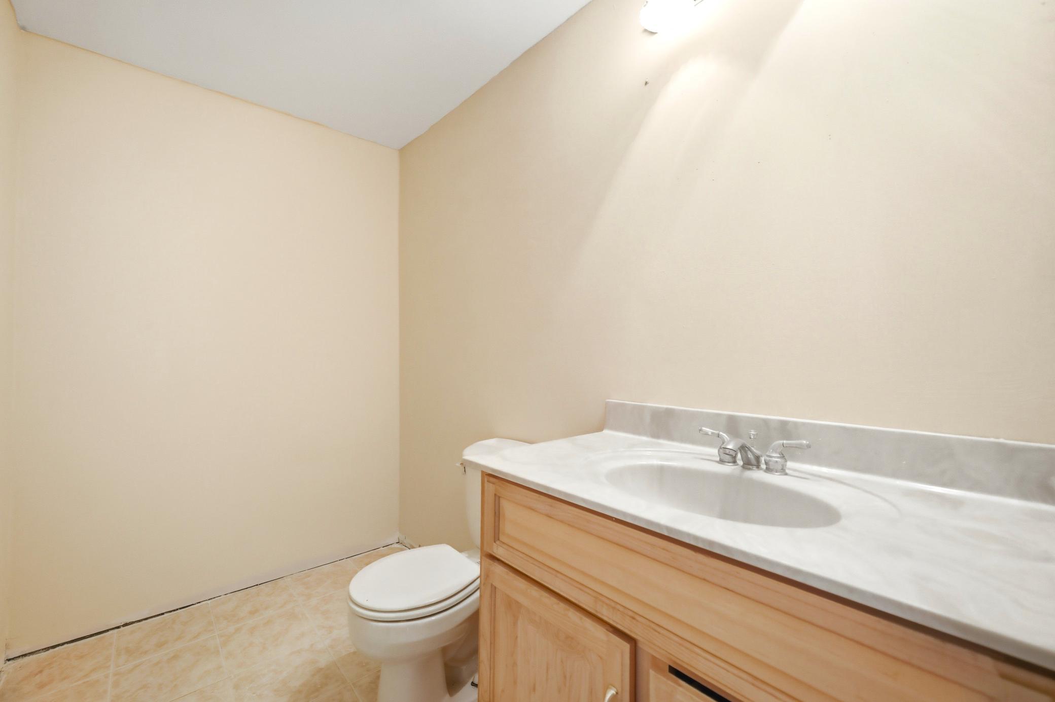 Lower level bath