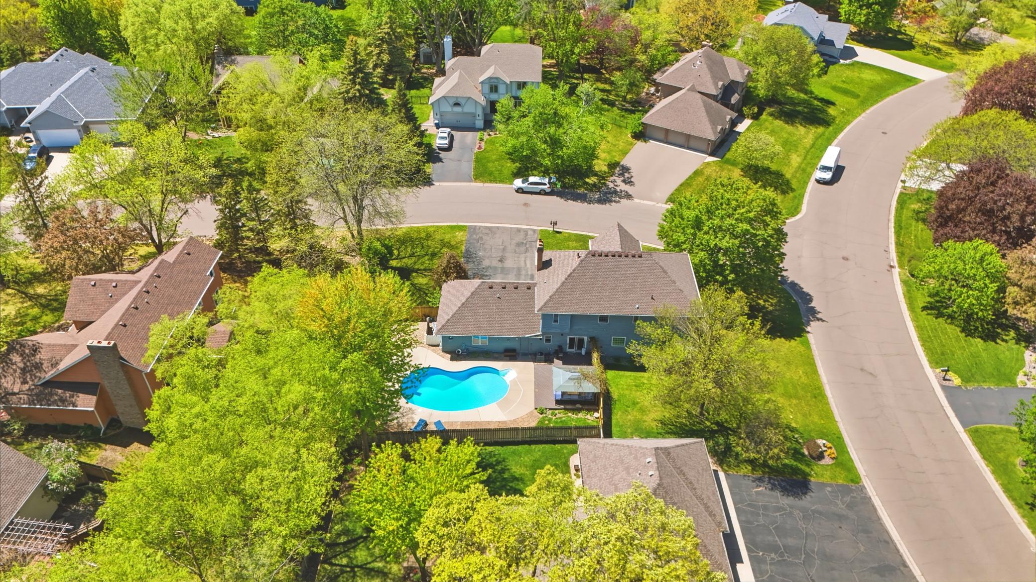 View of the back yard