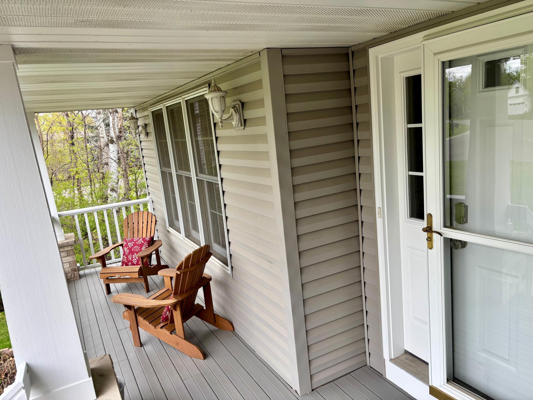 A front porch with room for relaxing