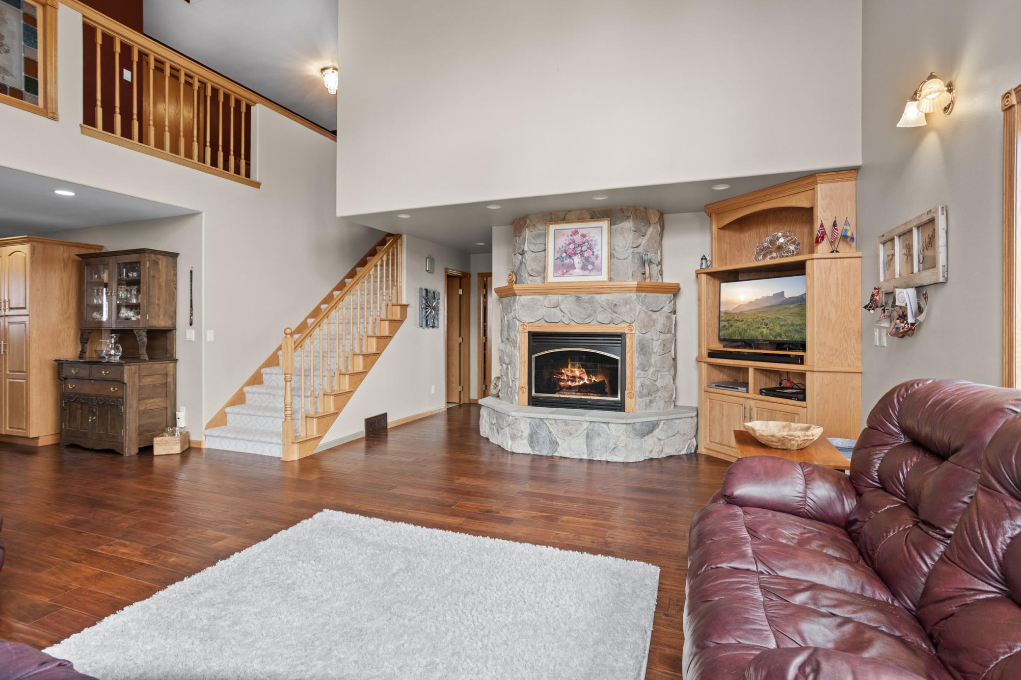 Custom Built-ins and Gas Fireplace