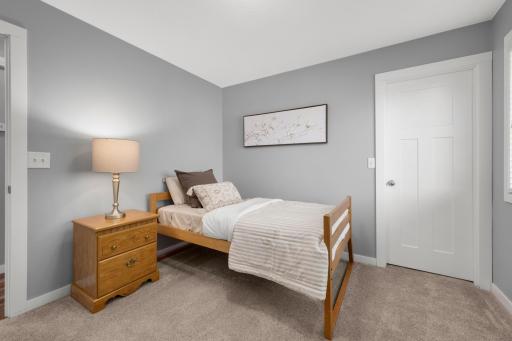 Currently a twin bed in this room but a bigger size bed could easily fit in this space.
