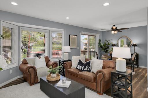 The natural light along with the recessed lights in this home make it light and bright year round.