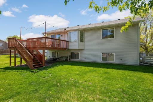 Cafe lights around the deck. Picture yourself eating out under the lights and the stars.
This home is TRULY move in ready. The seller even just restained the deck so you k now the home has been loved and well maintained. WELCOME HOME!